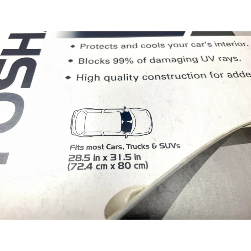 Kraco 5051092 Folding Solar Sun Shade Cover, 28.5" X 31.5"