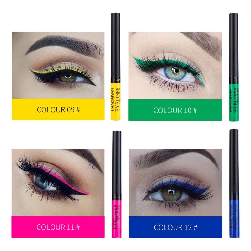 Handaiyan Delineador Neon UV Líquido Pack 12 colores