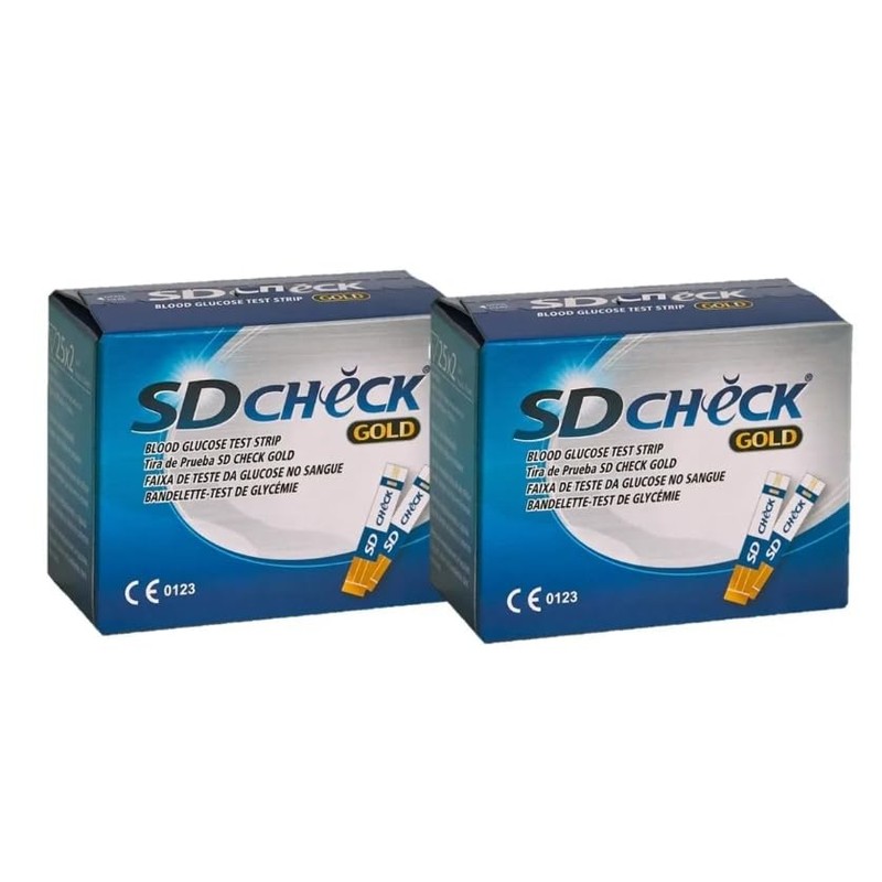 Kit 2 Cajas Tiras Reactivas Sd Check Gold + Lancetas