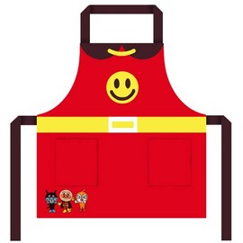 Salonge Anpanman Bandai Apron 02920-01 Narikiri Red Children's Apron 43.3 inches (110 cm), red