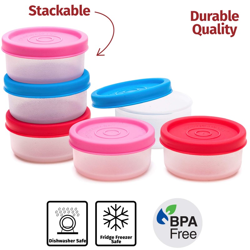 SIGNORA WARE Condiment Containers with Lids- 6 pk. 1.3 oz.Salad