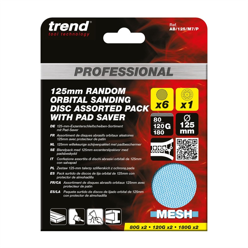 Trend Professional 125 mm Sanding Discs for Random Orbital ROS