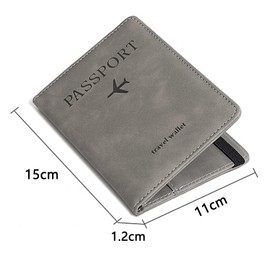 SZSL Passport Case, Skimming Prevention, High-grade PU Leather, Multi-functional Storage Pocket, Air Ticket, Passport Cover, RFID Magnetic Protection, Lightweight, Compact, Security Countermeasure,