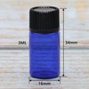 50Pcs 3ml Blue Essential Oil Bottle, Mini Glass Sample Bottles