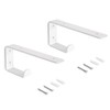 Emuca - Set of Wooden Shelf Brackets with Integrated Hanger,