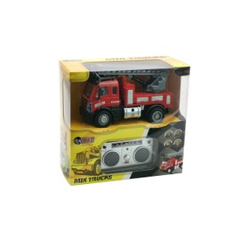 DAKOTT Mini RC Fire Truck for Kids - 1:64 Scale Four-Way Remote Control Toy Truck