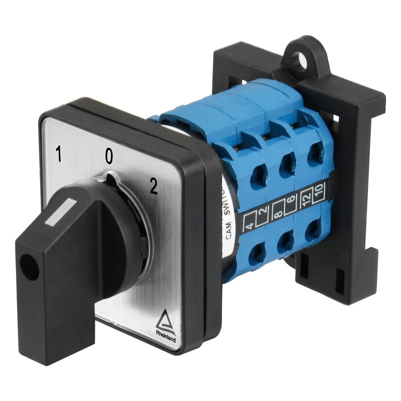 Heschen Universal Rotary Cam Selector Switch, SZW26-20/D303.3-B11R, 35mm DIN Rail