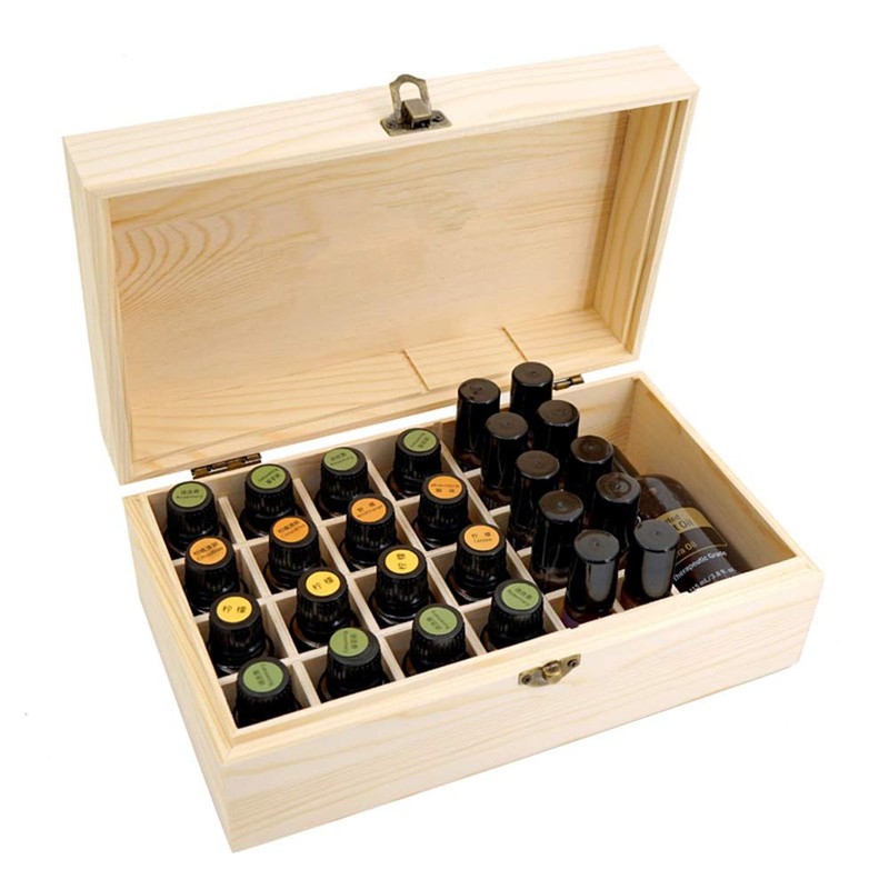Gracelaza 36 Slots Wooden Essential Oil Organizer - Holds 5
