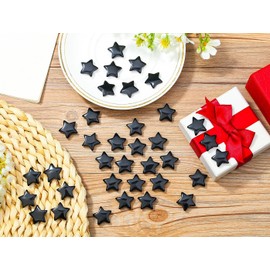 XIANNVXI 20 PCS Black Obsidian Crystal Stars Set,Healing Obsidian Crystals Natural Gemstones Stars,Black Star Gifts Bulk Wholesale Reiki Crystal Stones Meditation Gifts