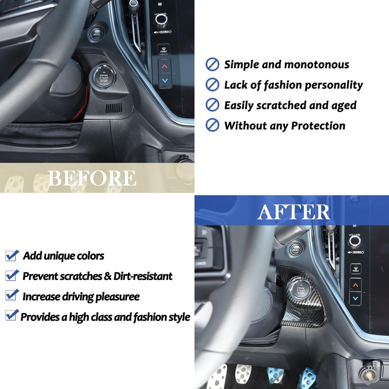 Car Engine Start Stop Button Cover Compatible with Subaru WRX