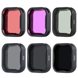 YALLSAME ND/Dive Filter for GoPro Hero 7 6 5 with ND8/16/32 CPL Color Magenta Red Set Ideal for Standard Day Photography and Snorkeling Lens Filter Set Accessories for GoPro 5 6 7