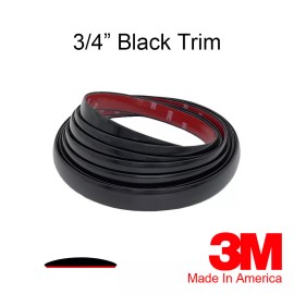 Brickyard Automotive 3/4'' X 40 ft BLACK TRIM Exterior Body Side Bumper Door Rocker Trunk Molding