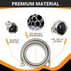 2-Pack HeSun 6 Ft Washing Machine Hose, 3/4" FHT Stainless