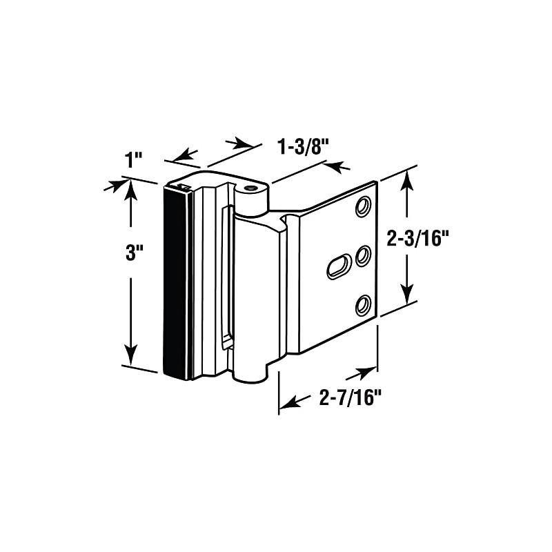 Prime-Line U 11449 High Security Door Lock, Matte Black Finish