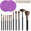 2 Pieces Silicone Makeup Brush Cleaner, YalsFTY Cosmetic Brush Scrubber