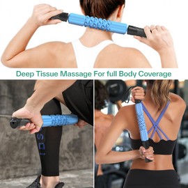 Sportneer Muscle Roller Stick Handheld EVA Foam Massage Stick for Athletes and Runners Relief Muscle Soreness Cramping and Tightness Help Legs and Back Recovery