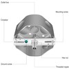 4-Pack 4 inch Light Fixture Mounting Bracket, Universal Lighting Fixture