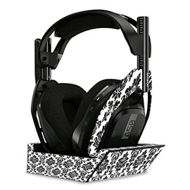 MightySkins Glossy Glitter Skin Compatible with Astro A50 Wireless Headphones + Base Station (Gen 4) - Vintage Damask | Protective, Durable High-Gloss Glitter Finish | Easy to Apply | Made in The USA