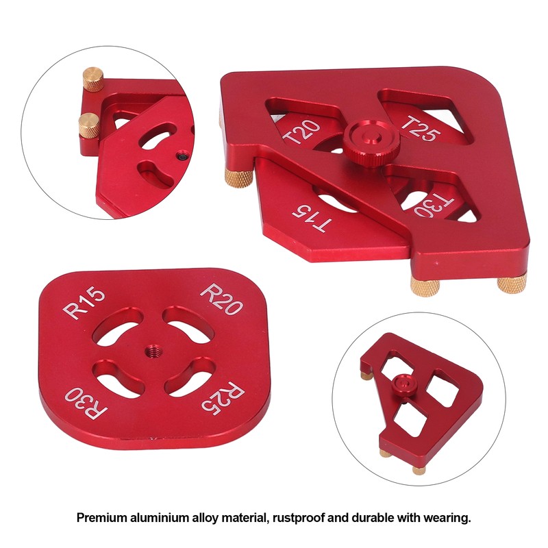 Router Template Aluminium Alloy Round Corner Radius Jig Tool Set