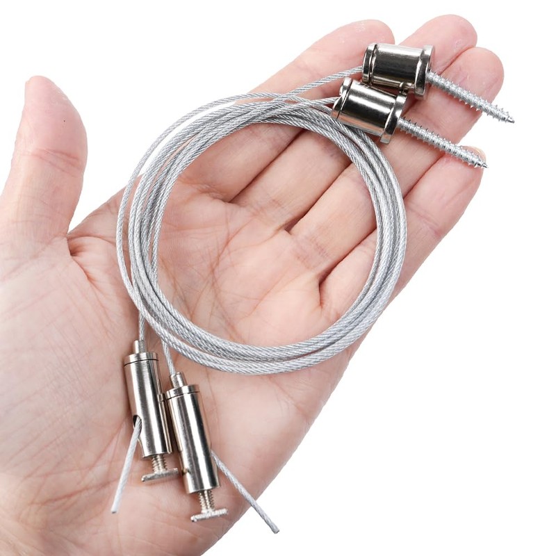 Teemyaa Ceiling Hanging Wire Cable Kit, 4 Sets Wire Cable
