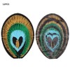 12pcs Peacock Feathers Embroidered Patches DIY Crafts Set Clothes Bags