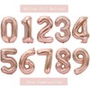 Tellpet Rose Gold Number 2 Balloon, 40 Inch