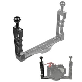 Bamboo Dive! Underwater Camera Diving Housing Arm System Grip Base System Multi-Tray System Holder with Direct Base for GoPro Olympus Canon Nikon (Extra Grip, Black)