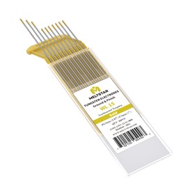 Meltstar TIG Welding Tungsten Electrodes 1.5% Lanthanated Tungsten 1/16” x 7” (Gold, WL15) 10-Pack