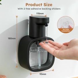 Automatic Soap Dispenser, USB C Soap Dispenser, 500 ml Electric Soap Dispenser with Sensor, Adjustable Soap Dispenser