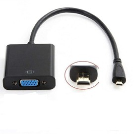 Multibao Micro HDMI Male to VGA Female Video Cable Adapter Lead for Phone Projector Table