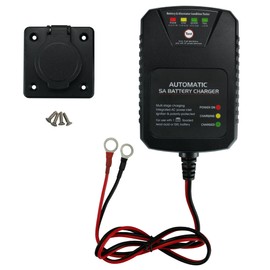 Banshee 12V 5 amp Lead Acid Battery Smart Charger with Three-Stage Charging Mode