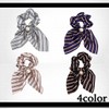 WHITE FANG ZA059 Women's Scrunchie Hair Elastic Ribbon Large Casual