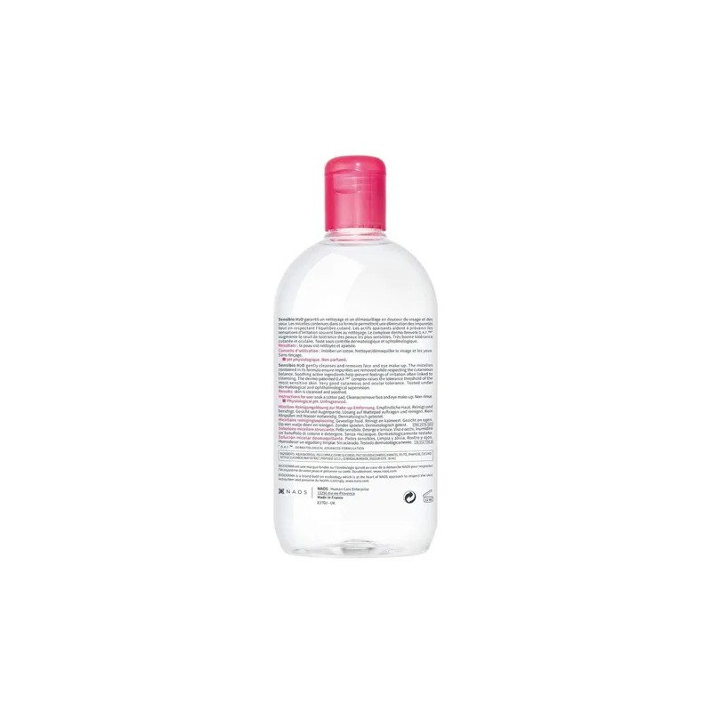 Agua Micelar Bioderma Sensibio H2o P Rosacea Sensible 500 Ml