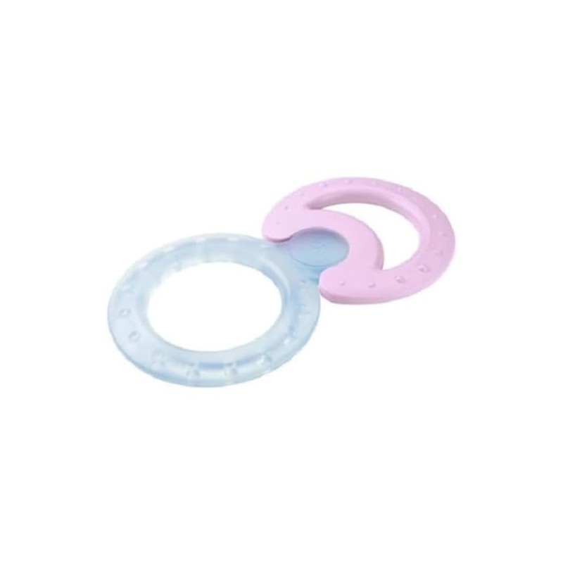 NUK Kühlbeißring-Set, 2-teilig, Classic und Cool, zur Massage und Kühlung,