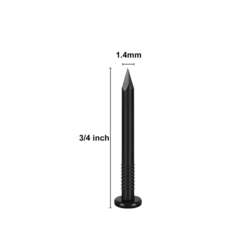 BNUOK 3/4 inch Hardware Nails, (1412pcs) 1 lbs Black Nails,