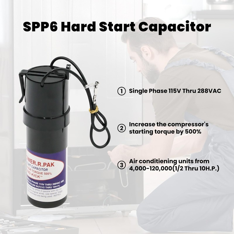 FRIOCASA SPP6 Hard Start Kit for Air Conditioner, Replacement 115V