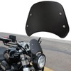 SINLIRU Metal Motorcycle Windshield Matte Black Front Fly screen Universal