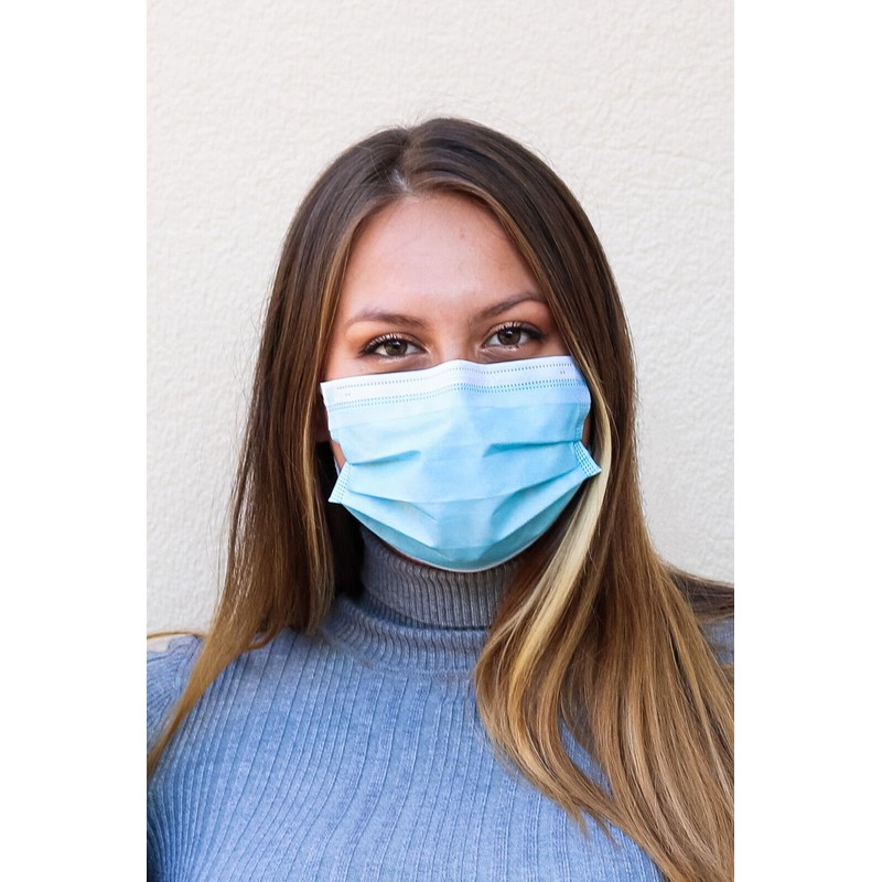 Equate Earloop Face Masks, Blue, 25 Count