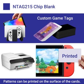 Origin-Joy 100 PCS NFC Cards, NTAG215 Blank Waterproof 85.5 x 54mm NFT Chips, Programmable & Rewritable, Compatible with Amiibo, TagMo, iOS & Android Devices (White)