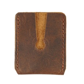 CestAntiQ, Funda protectora de cuero de doble filo de seguridad, funda de viaje de afeitado: marrón