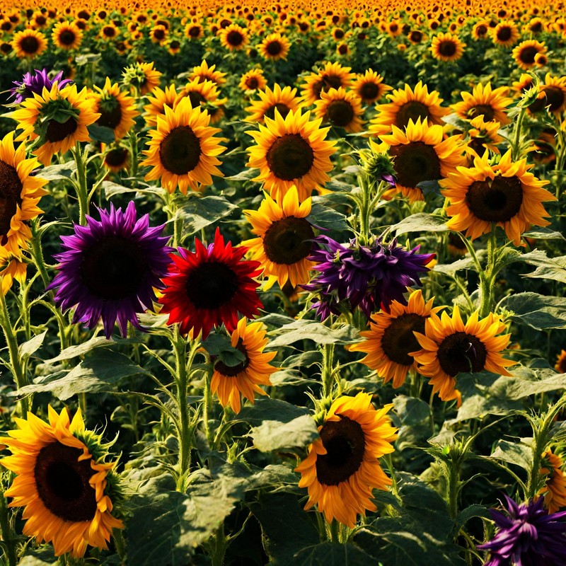 100 Pcs Multicolor Dwarf Variegated Sunflower Seeds Home Garden Decor