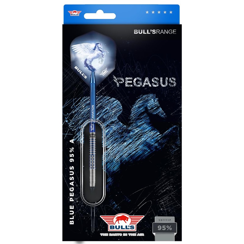Bull's NL Soft Darts Blue Pegasus 95% Tungsten Softtip Darts