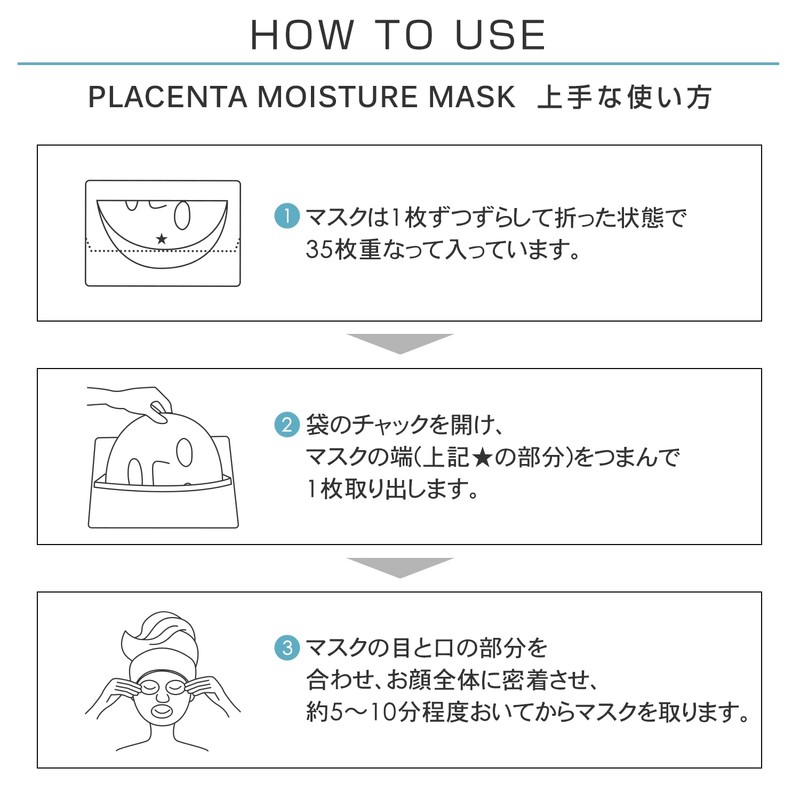 PLU (PLuS) Sheet Mask, Placenta, Moisturizing, Tightening (Made in Japan)