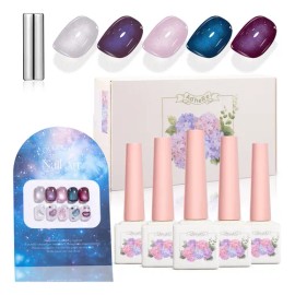 Esmaltes Uñas Gel Efecto Ojo Gato 12 Ml+ Iman, 5 Unidades