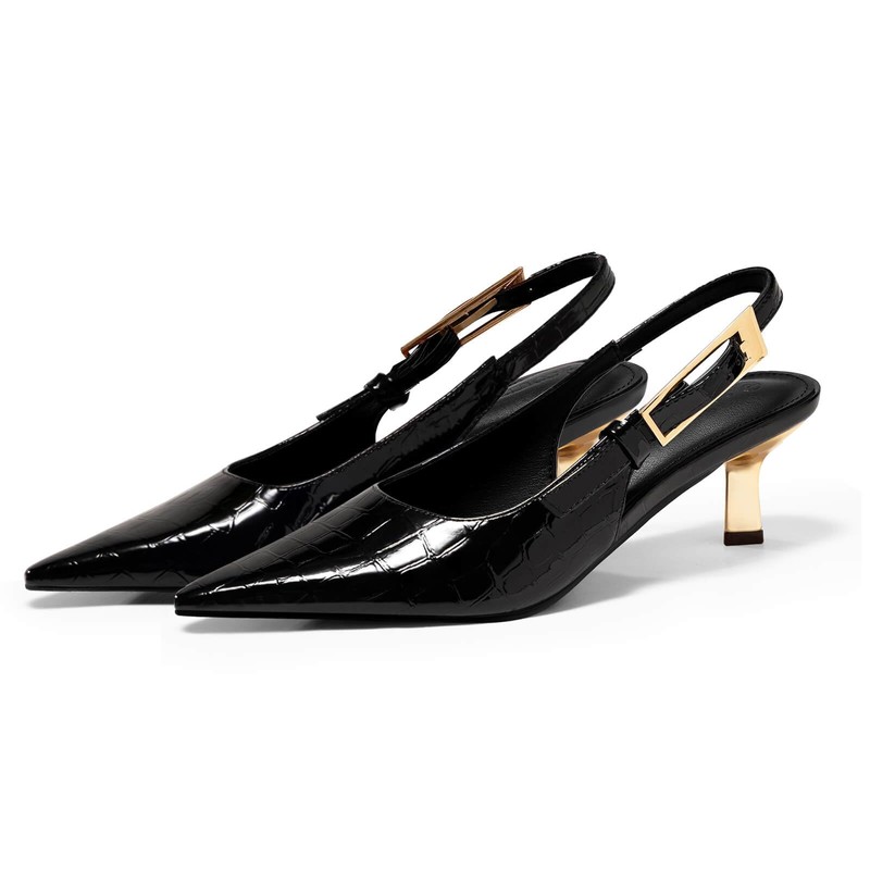 Coutgo - Zapatos de tacón para mujer, con correa de