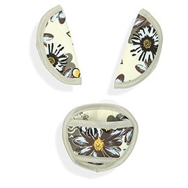 Belts Pads Shoulder Strap & Crotch Cover Universal Fits Most Buggy, Stroller, car seat Straps P160-cream