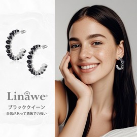 Linawe Large Stainless Steel Hoop Earrings, Hypoallergenic Moissanite Zirconia Synthetic Diamond Birthstone Earrings for Women, Gold and Silver Tone Available, Stainless Steel, Cubic Zirconia
