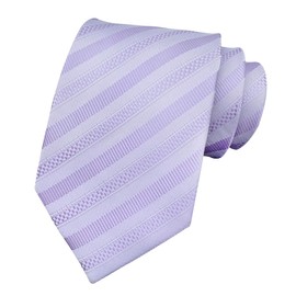 marysgift Purple Tie Striped Wedding Formal Business Necktie Classic Elegant Ties for Men (TW011 Purple Stripe, 156)