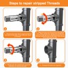 6-Piece NPT Pipe Tap Set, Precision Carbon Steel NPT Tap