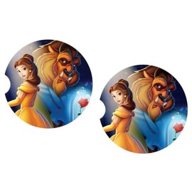Beauty and the Beast Car Coasters Set of 2 with optional personalization